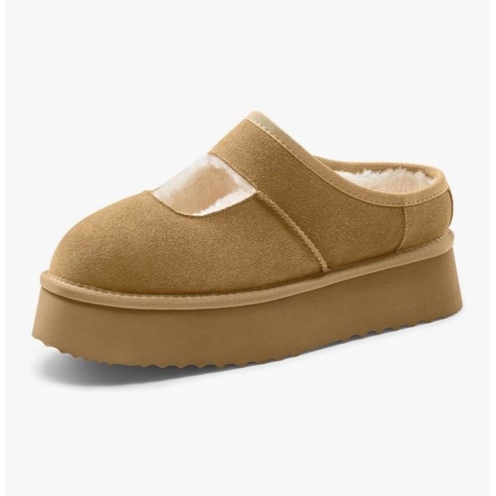 Vilanva Women Platform Suede Slippers- size 9